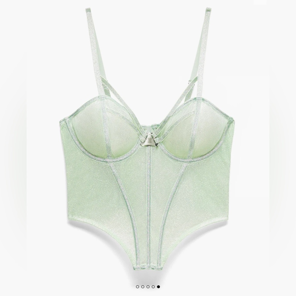 NWT SAVAGE X FENTY BY RIHANNA GOING PLATINUM MESH BUSTIER